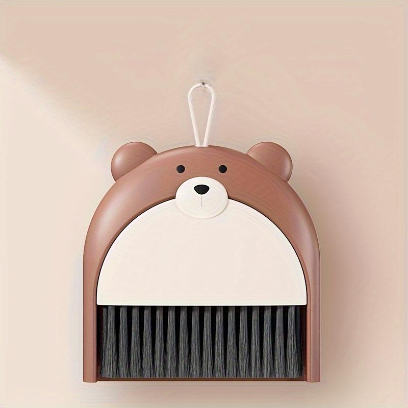Cute Bear Mini Broom and Dustpan Set with Keyboard Cleaning Brush - Perfect for Desktop, Table Debris & Small Spaces