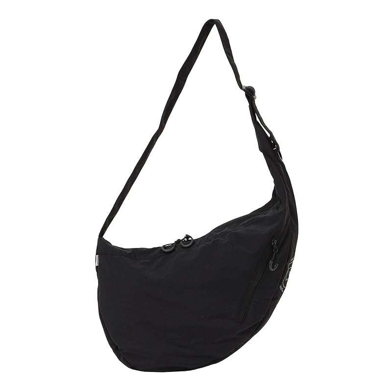 

[Ships Any] bag ripstop nylon logo embroidery Crescent shoulder bag men s 718430121 black ONE SIZE