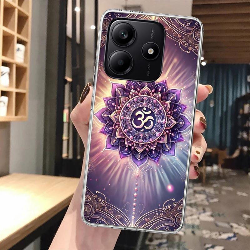 Mandala Chakra Insist Yoga Soft Phone Case For Xiaomi Redmi Note 14 14S 13 12S 12 11S 11 11E Pro Plus 11T 10S 10 9S 5G Pattern C