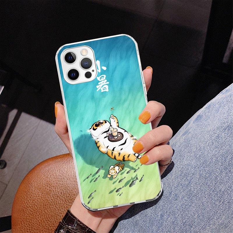 

Cartoon Fat Tiger Phone Case For iPhone 17 Air 16 Pro Max 16E 15 + 14 Plus 11 12 13 Mini 7 8 SE Gift Print Cover Fundas 17 Air 1 iPhone 15 Pro