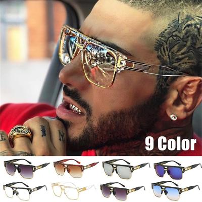 Classic Luxury Men Sunglasses Glamour Sun Glasses for Women Mirrored Retro Vintage Square Designer Shades