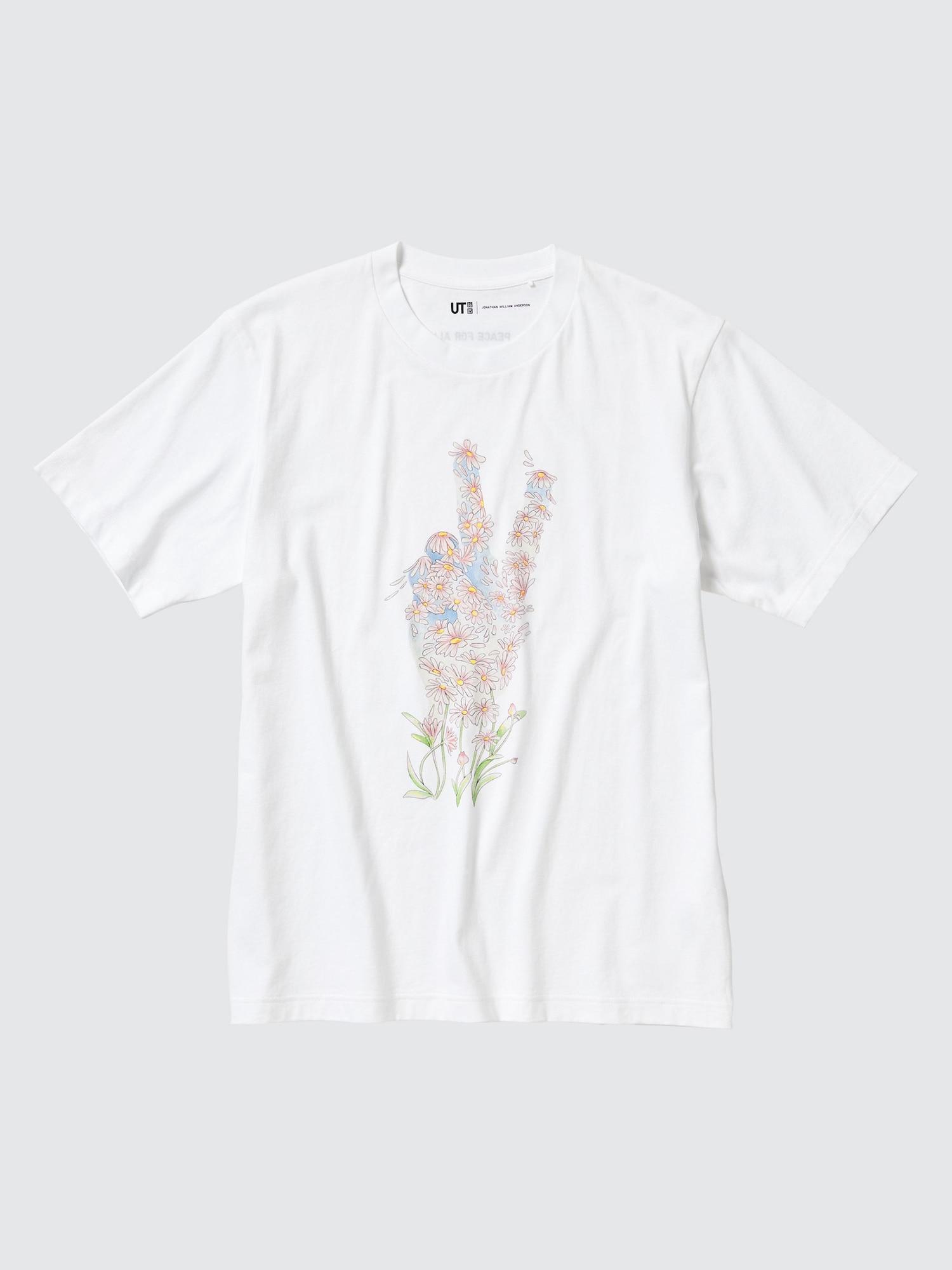 

Футболка Uniqlo Japan Peace For All с коротким рукавом, стандартный крой JW Anderson 00 WHITE/XS