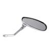 2pcs Motorcycle 10mm Thread Oval Side Mirrors Rear View Mirrors Adjustable Angle
