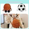 New Fun Sports Football Basketball Plush Toy Shoulder Bag Doll Children's Gift Creative Doll Backpack
