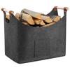 Foldable Felt Firewood Holder Versatile Large Wood Bag Functional Home Storage Organizer for Logs Clothes Newspaper
