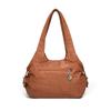 Women's Soft Leather Shoulder Bag Large Capacity Tote Bag Middle-aged Mother Crossbody Bag