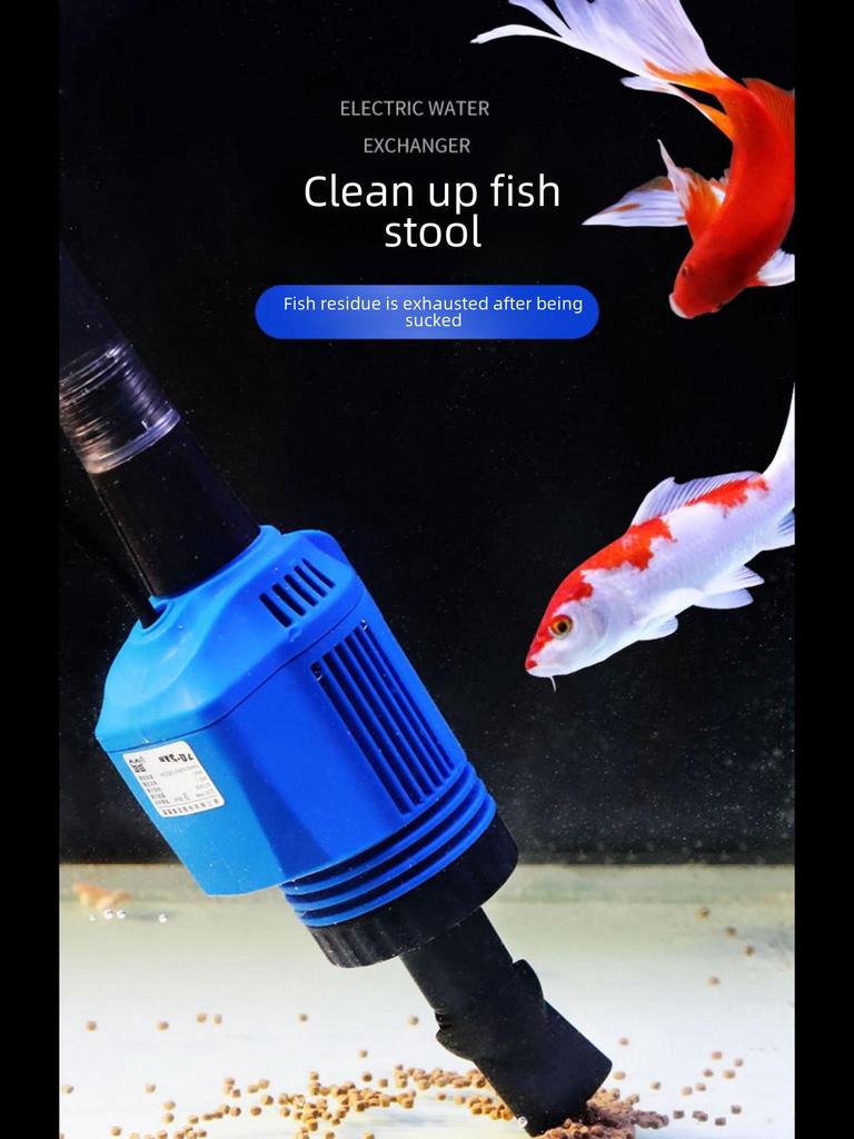 Sensen elektrisk vannveksler og sandvasker: Automatisk akvarierenser for vannpumping og fjerning av fiskeavfall.