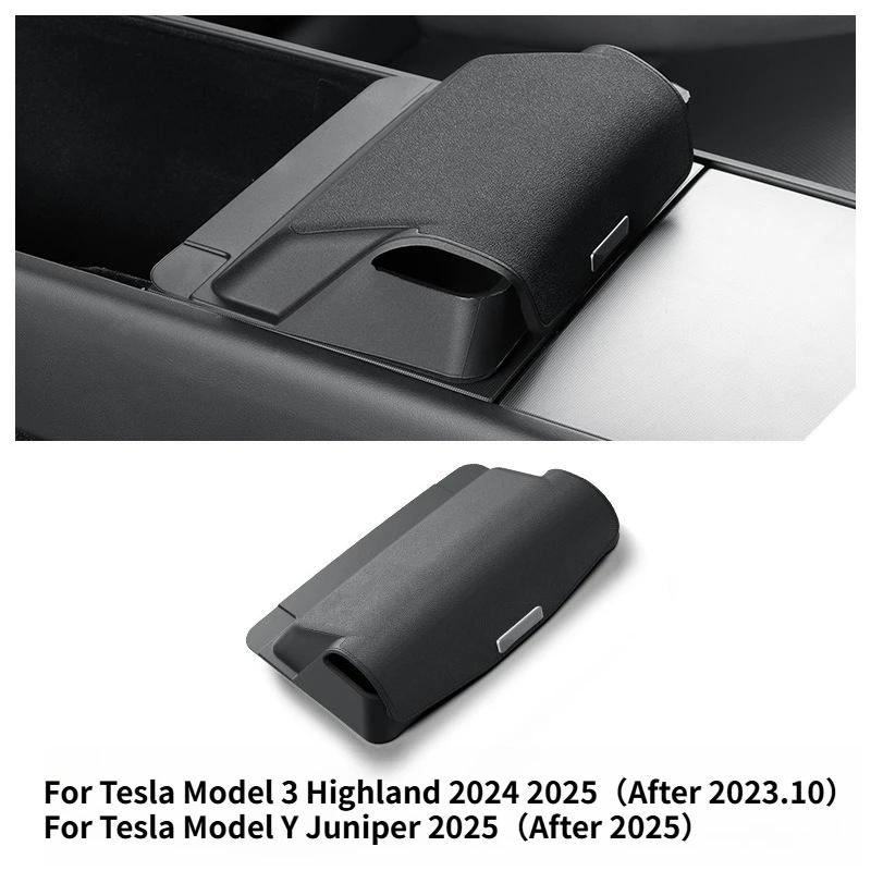

Central Armrest Storage Box for Tesla Model 3 Y Highland Juniper 2025 Car Glasses Phone Storage Case Multi Functional Accessorie