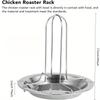 1 Piece Chicken Grill Stainless Steel Nonstick Thickened Metal Chicken Grill BBQ Accessories BBQ Cooker and Grill for Outdoor Parties