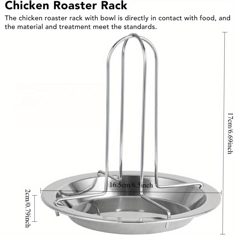 1 Piece Chicken Grill Stainless Steel Nonstick Thickened Metal Chicken Grill BBQ Accessories BBQ Cooker and Grill for Outdoor Parties