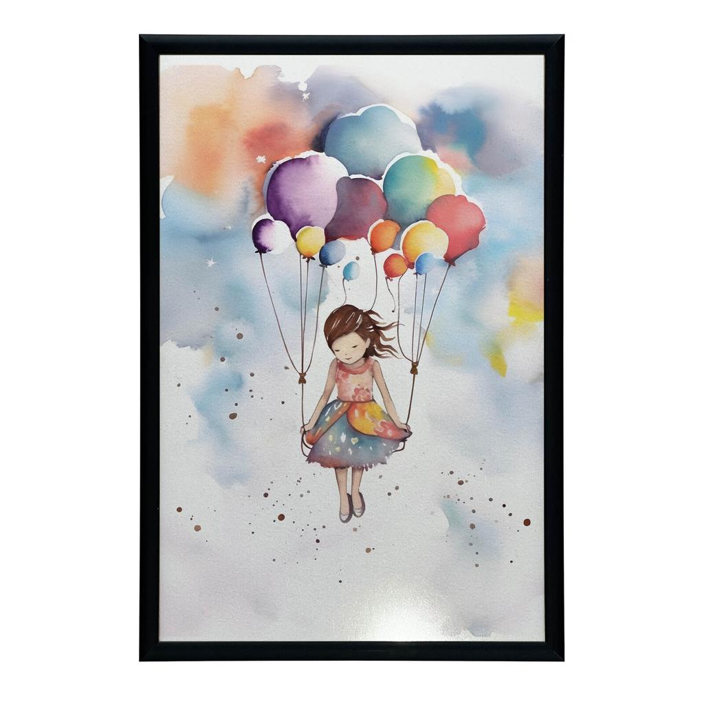 Balloon Lightness Balloon Lightness, 30X40 Cm, White Wooden Frame, 230 Gsm Matte Paper
