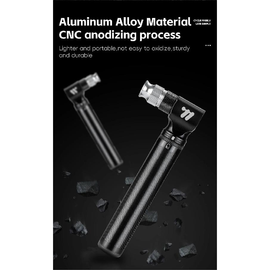 Mini Bicycle Pump 130PSI Portable Aluminum Alloy Bike Pump for Schrader/Presta Valve MTB Road Bike Accessories