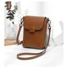 Lässige Rindsleder-Umhängetasche, Neue modische und vielseitige Leder-Handytasche, Kleiner vertikaler Stil, Große Kapazität Crossbody-Tasche