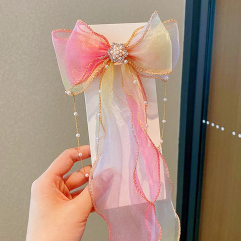 

Цветной бант с плетением для волос для девочек – аксессуар-заколка для волос в виде ленты принцессы