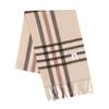 RECLOW RECLOW LAND 100% Cashmere Line Check Muffler Beige