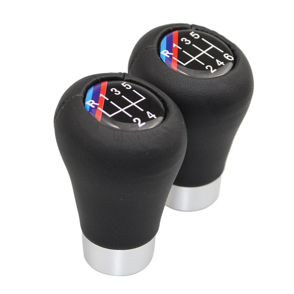5/6 Speed Shift Knob Leather Fit for BMW E36 E46 E34 Shifter Knobs Transmission Gear Stick Shifting Lever Manual Cars Truck(5 Speed)