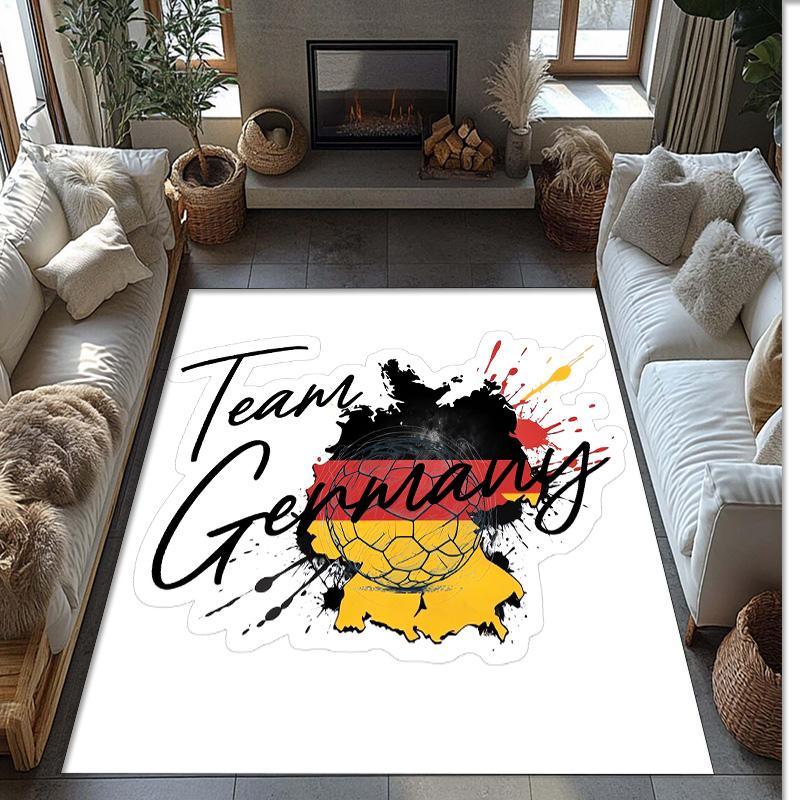 Germany national football team Printed Flannel Area Rug Non Slip Soft Polyester Floor Carpet Indoor Decor Mat for Bedroom Living Room Sofa