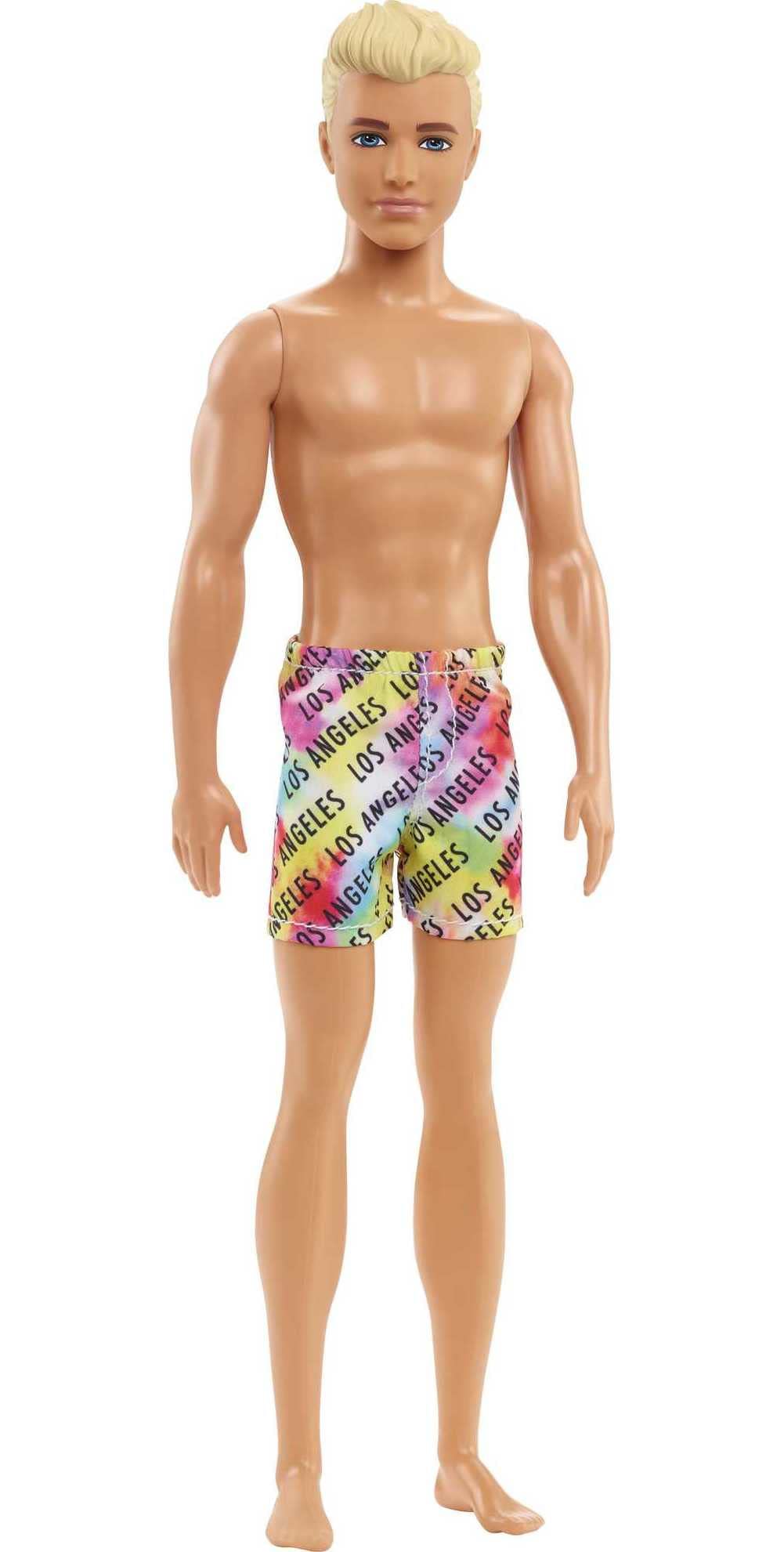 

MATTEL Barbie Ken Dress Up Doll Beach Красочный Лос-Анджелес Принт Купальник