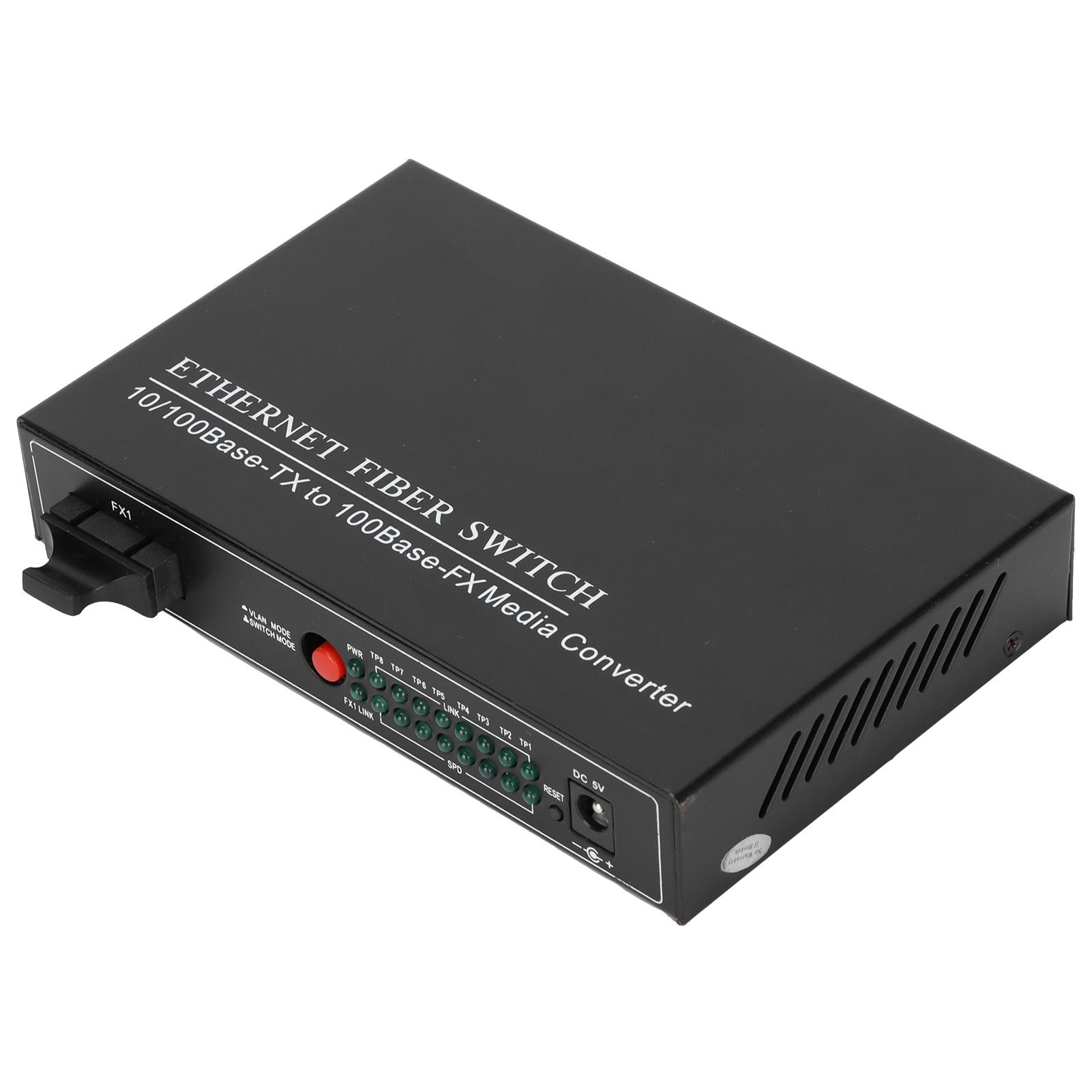 

Ethernet Fiber Switch TBCMC3418ED20 Plug Play Стабільний Міцний Алюмінієвий сплав Комп ютерна мережа UK Plug