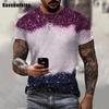 Men Women Colorful Glitter 3D Printed Men T-shirt Summer Fashion Casual Oversize Short Sleeve Street Style Tops