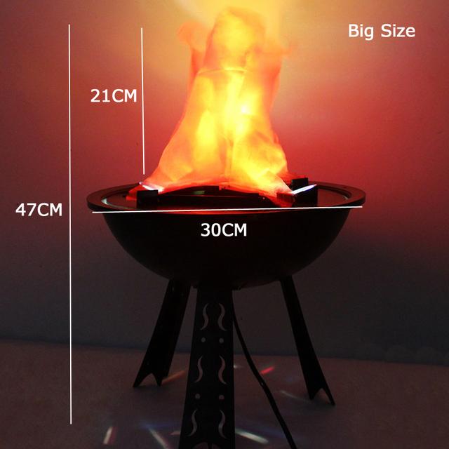 Halloween Simulation Brazier Decoration Electirc LED Flame Light Fake Fire Burning Props Haunted House Bar Shop Home Party Decor
