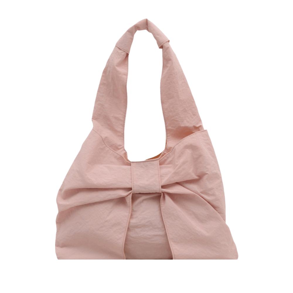 Large Capacity Bow Shoulder Bag Bowknot Handbag Vintage Canvas Vest Bag  Storage Bag