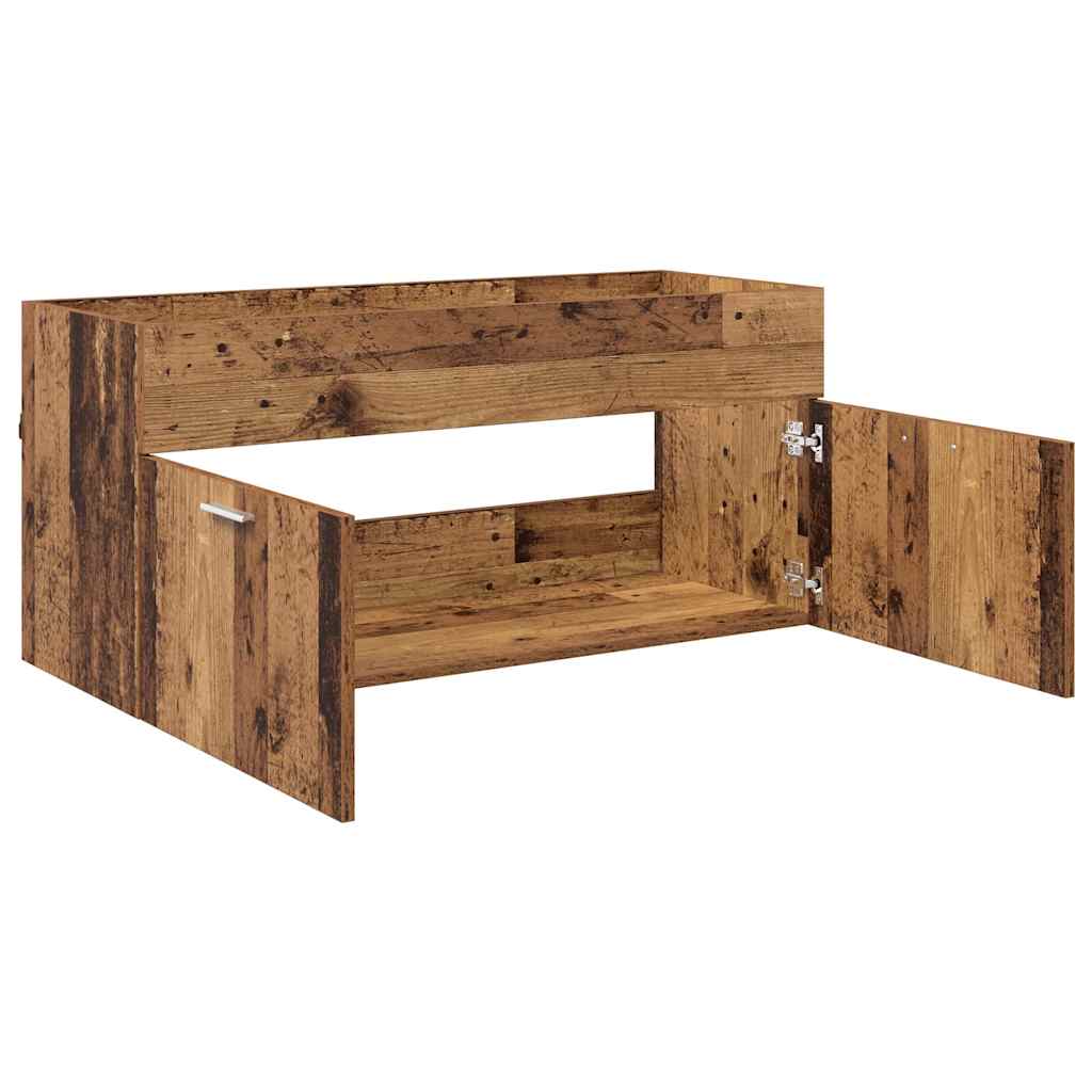 Washbasin Cabinet with Storage Reclaimed Wood Particleboard