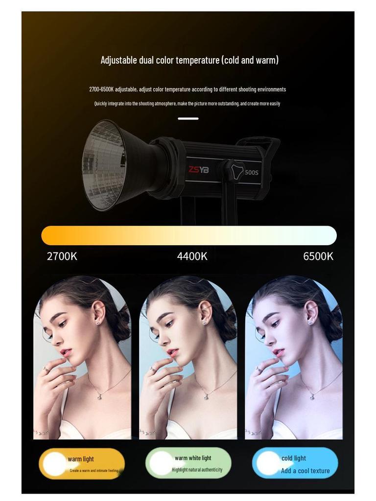 Yingbang Y500 Dual-Color Fill Light for Live Broadcast & Portrait Photography