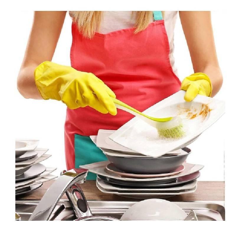 Dish Cleaning Plastic Brush Suction Cup Scrubbing Brush With Durable Bristle