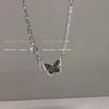I was asked! Black zircon butterfly necklace women's autumn collarbone chain 2026 new neck chain niche high-end sense