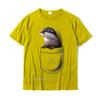 Cute Otter Pocket Peeking Pocket Funny Otter Tshirt Unisex Classic Cosie Tops Shirts Cotton T Shirts Slim Fit