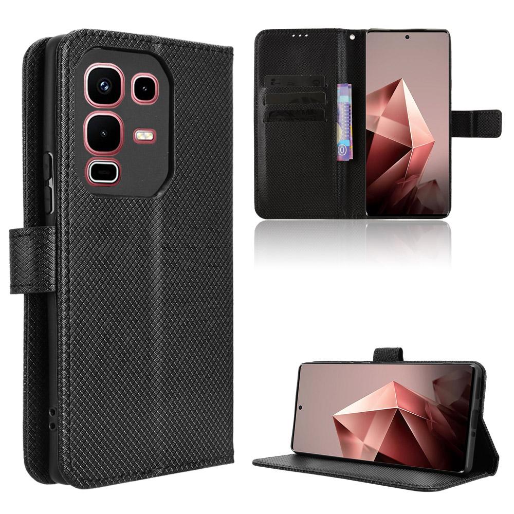 For Infinix Note 50s 5G Leather Wallet Case with Strap Diamond Texture Phone Cover