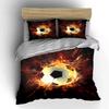Flaming soccer ball design. Bedding sets Duvet cover sets Duvet covers Pillowcases(1 * Duvet Cover 2 * Pillowcases without duvet insert)