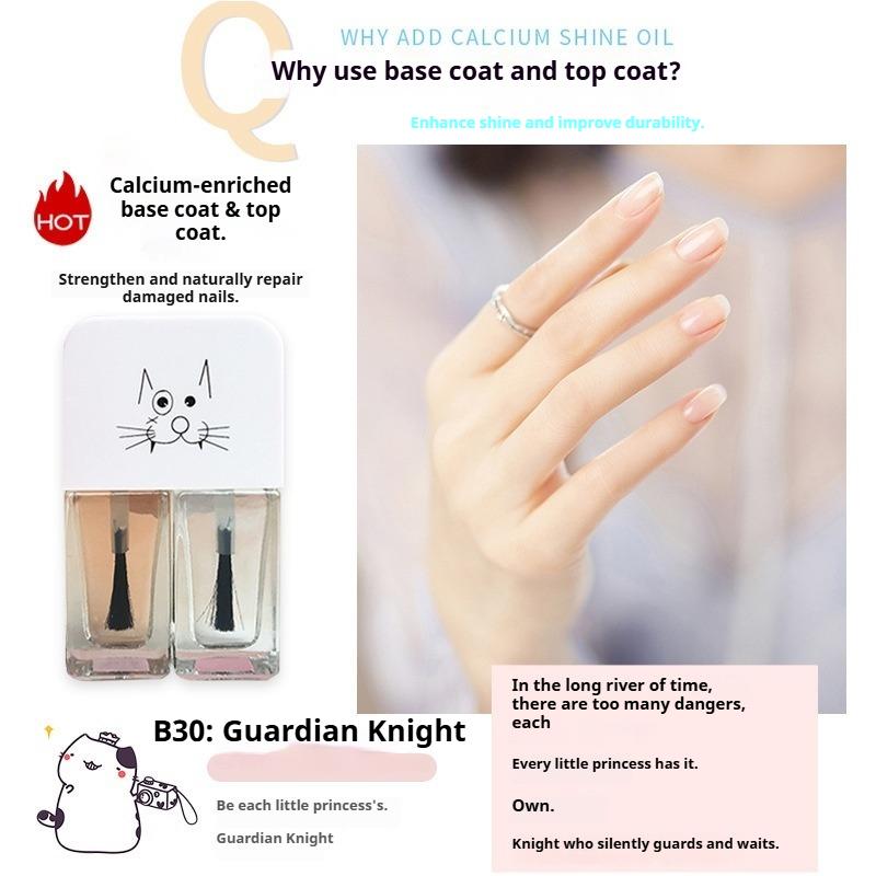 

Nail Polish and Nail Conditioner Set: Quick-drying, Fade-resistant, No Baking Required, Long-lasting and Beautiful. 12ML