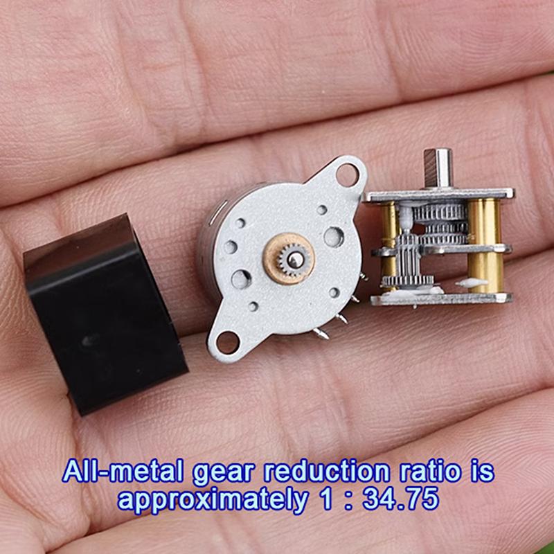 15By Mini 15Mm 2-Phase 4-Wire Gear Stepper Motor Micro Full Metal Gearbox Gear Stepping Motor Diy Accessories
