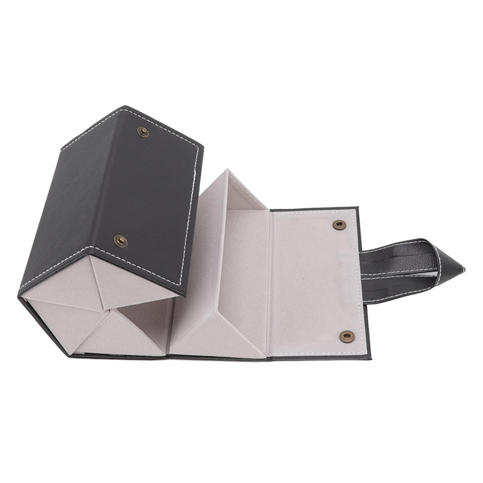 

Sunglasses Organizer Case Multifunctional Multiple Slots PU Leather Travel Glasses Case Storage for Glasses Jewelry чорний