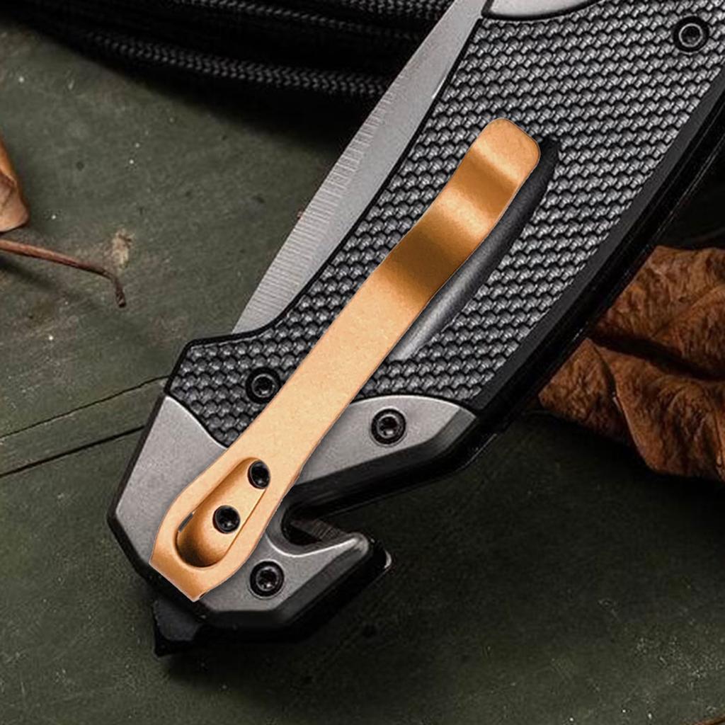 Clip da tasca in acciaio inossidabile, pinza posteriore per strumento da taglio, equipaggiamento EDC, resistenza, attacco per cintura, design antiruggine, strumento di riparazione