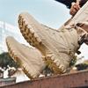 Men's Outdoor High-Top Hiking Shoes Breathable Non-slip Soles Cushioning Trekking Boots for Camping Hunting Trail Working