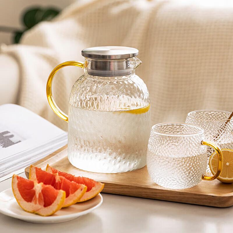 Zhuopu 1300ml High Borosilicate Glass Pitcher