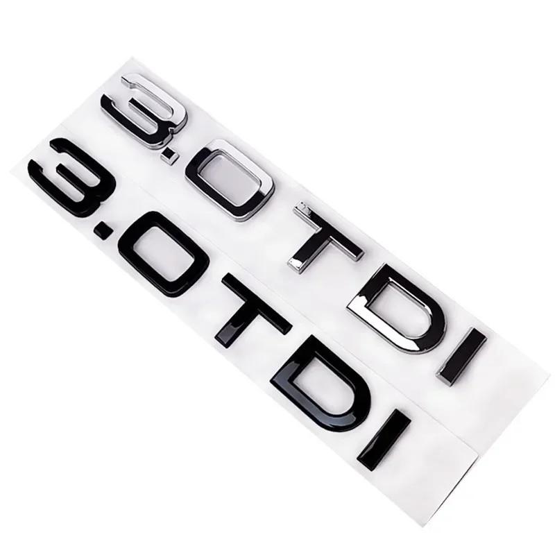 Chrome Black ABS Letters 2.0 TDI 3.0 TDI Rear Boot Trunk Logo Badge Emblem Sticker Decal For R44 A3 A4 A5 A6 Q3 Q5 Q7 S7 AH4