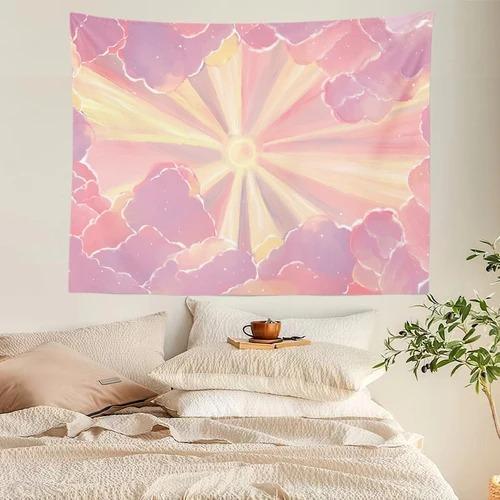 Home Fashion Decoration Tapestry Hand-painted Watercolor Sunset Print Bedroom Living Room Tapestry