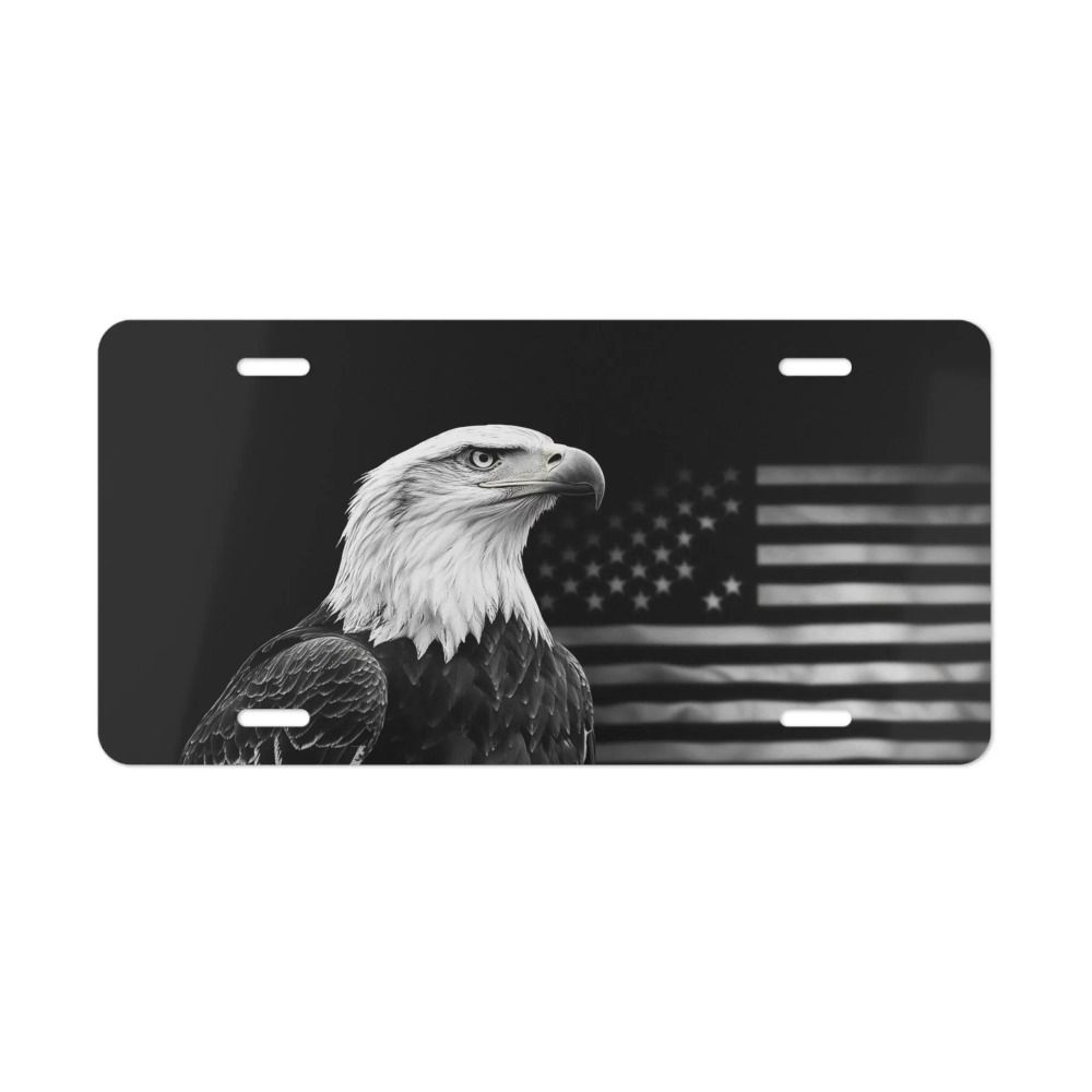 Металлическая табличка  Флаг США и Белоголовый орлан  Патриотический декор Настенное искусство 30x15см