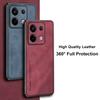 For Poco X6 5G Case Luxury PU Leather Phone Case For Xiaomi PocoX6 5G Back Cover Matte Silicone Shockproof Full Protection Coque