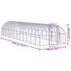 Vidaxl Outdoor Chicken Coop, 3X12X2 M, Galvanized Steel