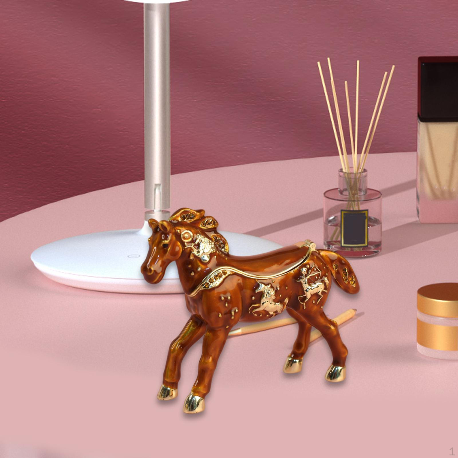 

Эмалированная шкатулка для украшений, украшение ручной работы, фигурки, органайзер, хранение безделушек коричневый