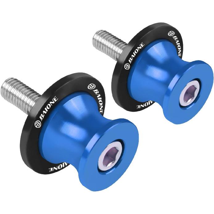 Worldmotop 6MM Swingarm Spools Sliders Replacement For Yamaha YZF R1 R3 R6 R25 R1000 синий