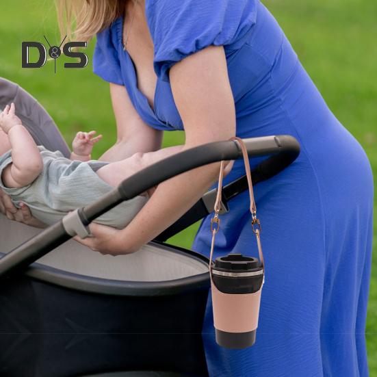 Faux Leather Cup Cover Lanyard Portable Drink Holder Hot Cold Insulation Cup Cover Holder Traveling Cup Holder Beverage Tote Cruise Essentials