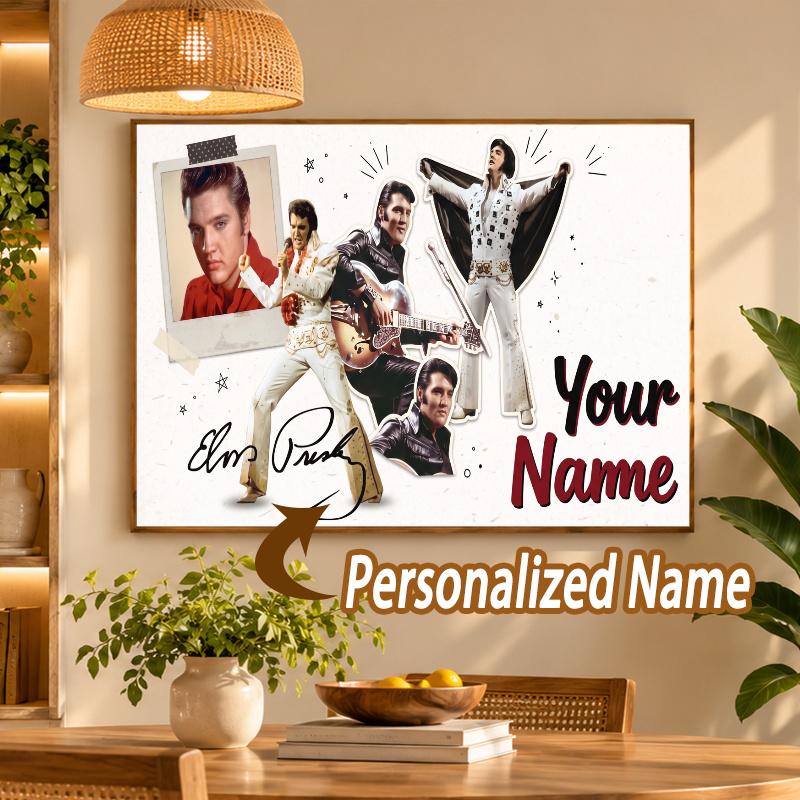 Custom Name Elvis Presley 5D Diamond Painting Personalized Full Drill Diamond Art Kit Gift