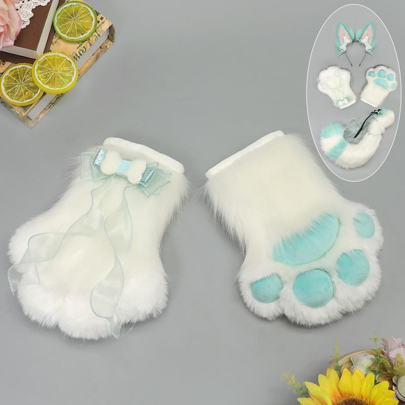 Handmade Demon Fox Lo Niang Fox Ears Beast Ears Headband Furui Beast Suit Cat Claw Beast Claw Comic Exhibition Cos Fox Tail Suit