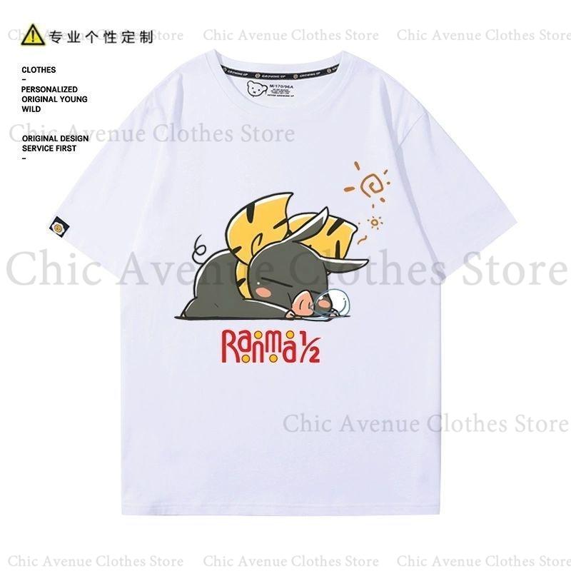 Anime Ranma Series Print Tshirt Short Sleeve Tee Summer Tops Casual Tshirt for Unisex Women Clothes for Unisex Women Daily Tshirt